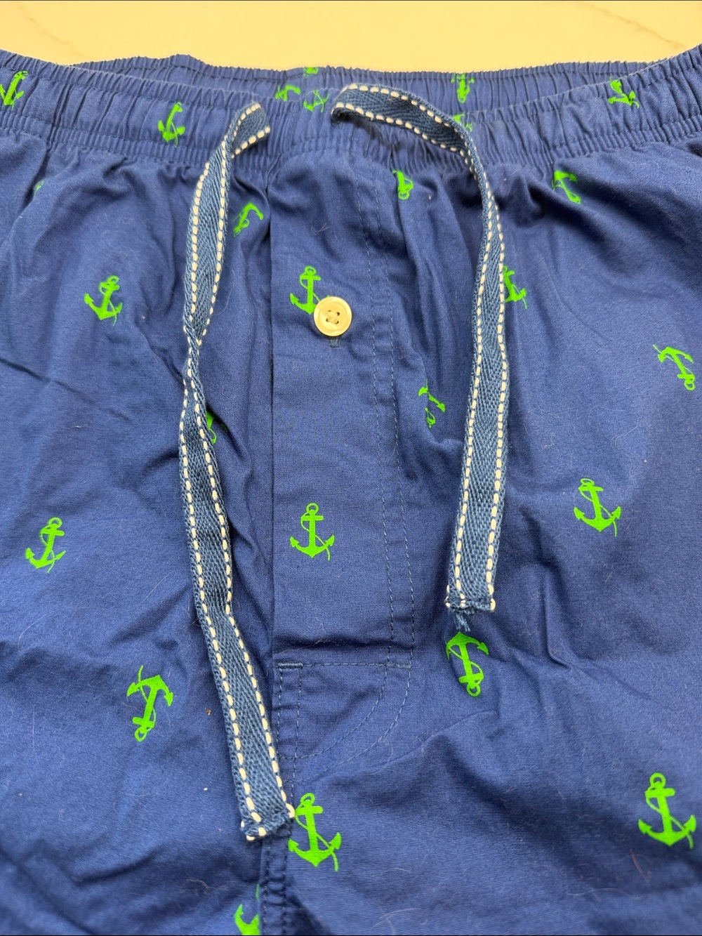 Men's Navy Anchor-Print 💯 cotton pajama pants